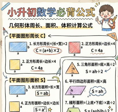 【2026春新版】小升初必背公式【高彩板】