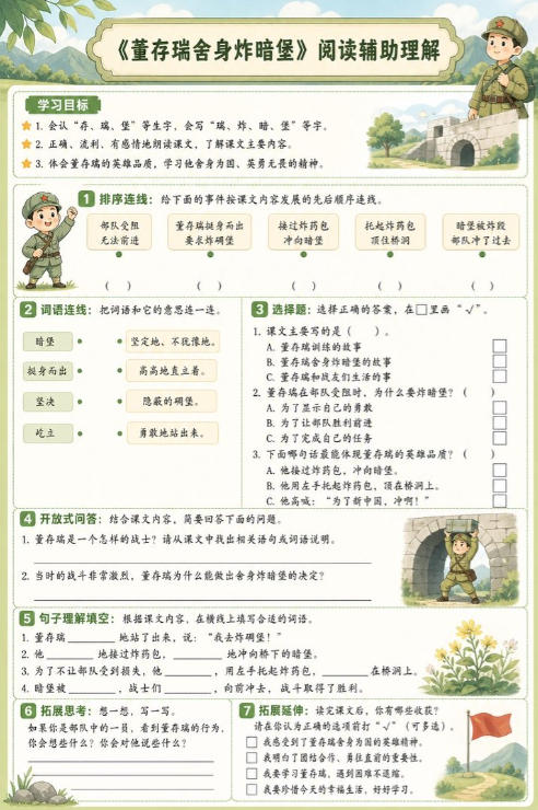 董存瑞舍身炸暗堡--超彩高清版本
