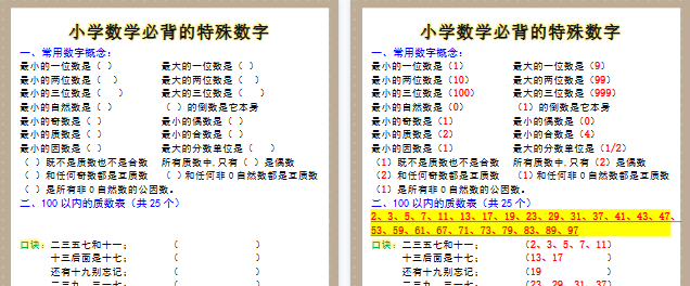 【2026寒假2页】五年级下册数学必备的特殊数字，寒假可以预习！