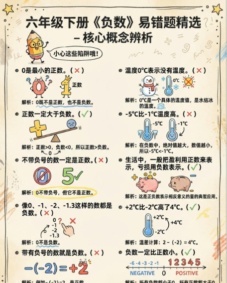 【2026春新版】六年级下册负数【高彩板】