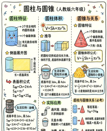 【2026春新版】六年级圆柱和圆锥【高彩板】