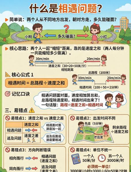 【2026春】相遇问题不用死背公式高彩版