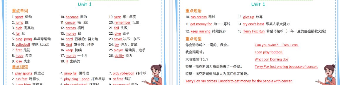 【13页高清完整版】新版四上英语外研重点单词短语句型晨读晚默