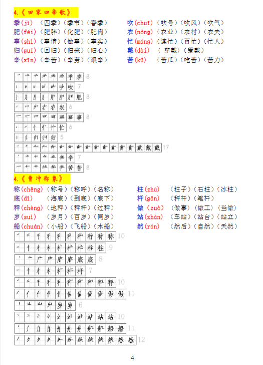 《2025春新课改二上生字拼音、笔顺、组词》