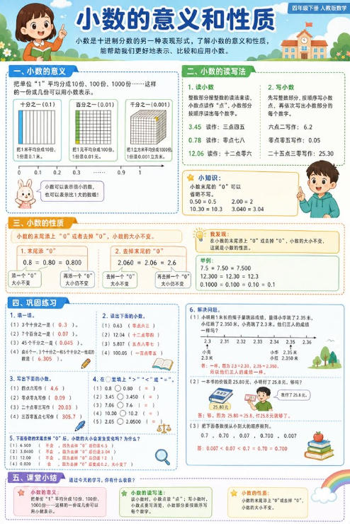 小数的意义和性质--超彩高清版本