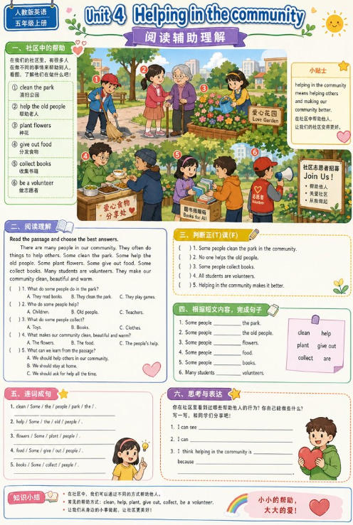 Unit 4 Helping in the community--超彩高清版本