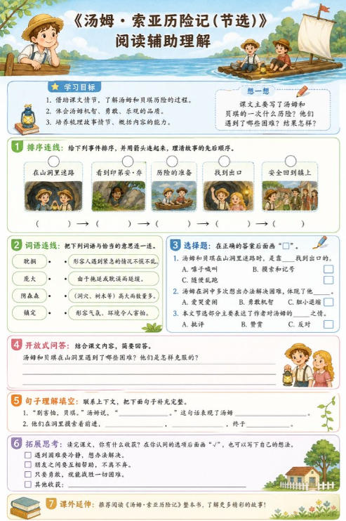 汤姆・索亚历险记（节选）--超彩高清版本