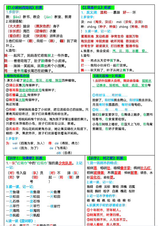 《2025春新课改二上语文【课课贴】彩色版》