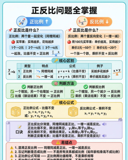 【2026春】正反比例怎么判断高彩版