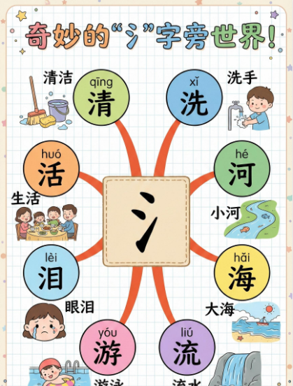 【2026春】小学常用偏旁汉字高彩图