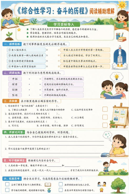 综合性学习：奋斗的历程--超彩高清版本