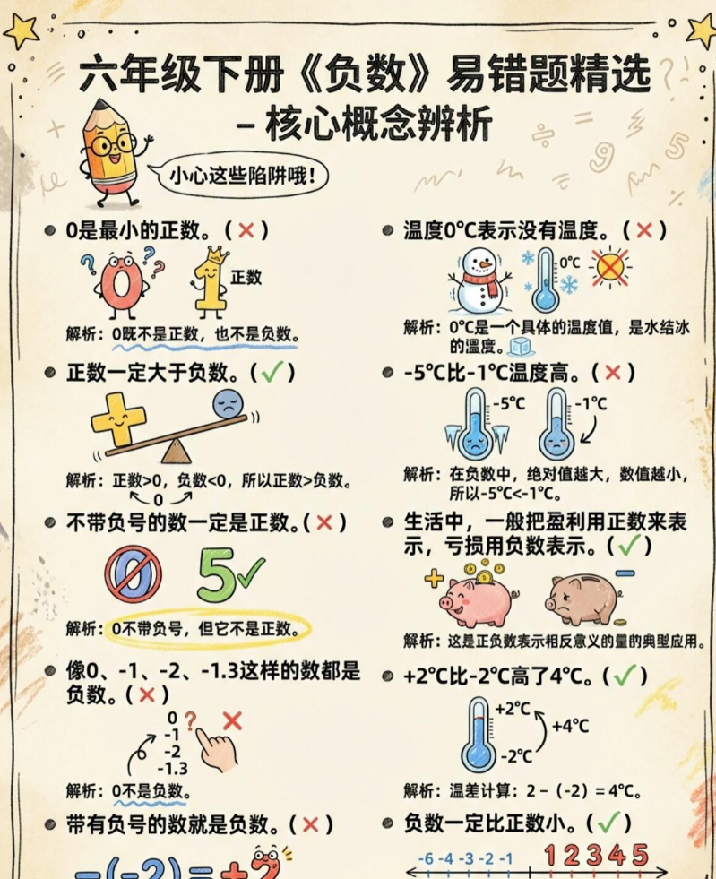 【2026春新版】六年级下册负数【高彩板】