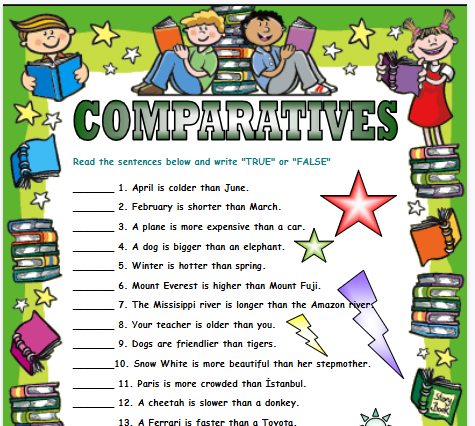 comparatives 2【完整可直接打印】语法作业纸63套
