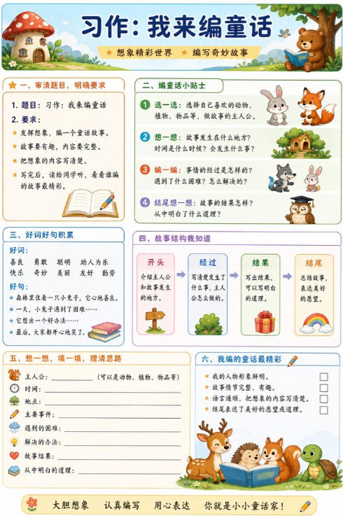 习作：我来编童话--超彩高清版本