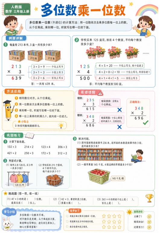 多位数乘一位数--超彩高清版本