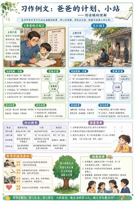 习作例文：爸爸的计划、小站--超彩高清版本