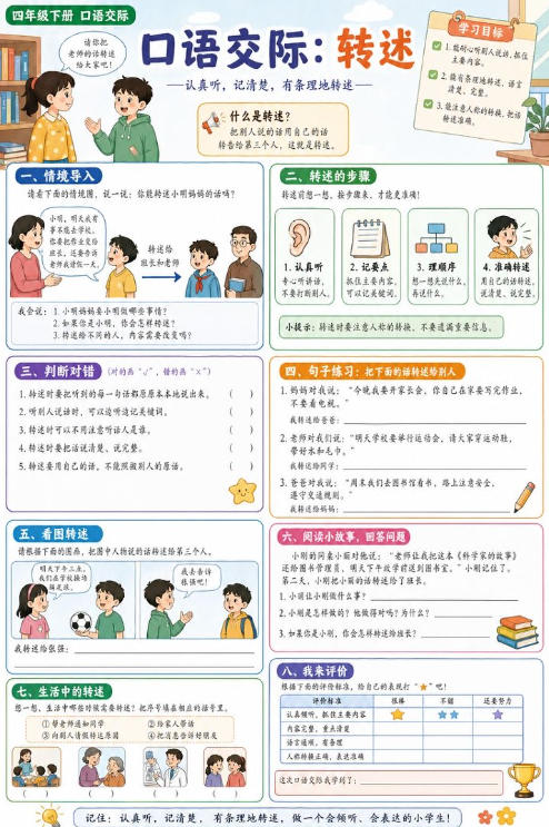 口语交际:转述--超彩高清版本