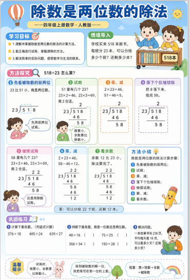 除数是两位数的除法--超彩高清版本