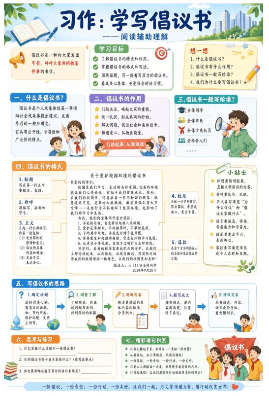 习作：学写倡议书--超彩高清版本