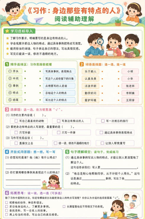 习作:身边那些有特点的人--超彩高清版本