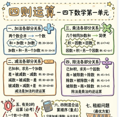 【2026春新版】四年级下册第一单元【高彩板】