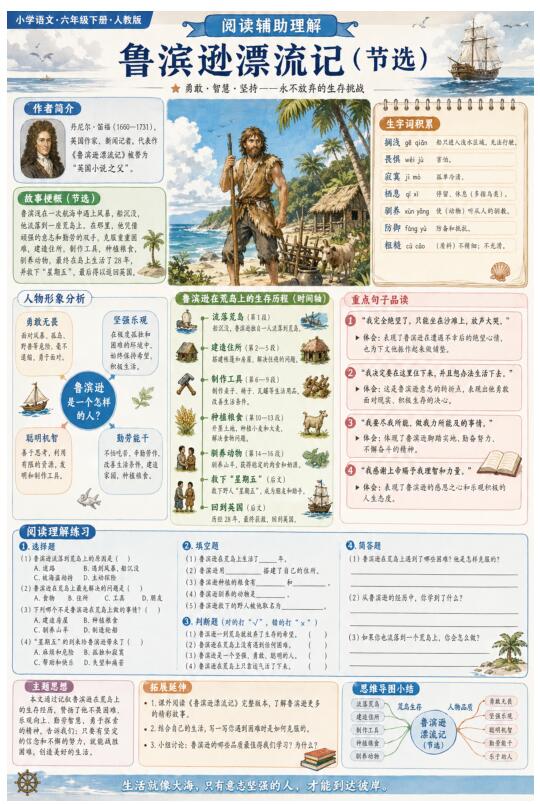 鲁滨逊漂流记（节选）--超彩高清版本