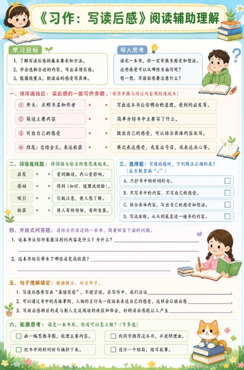 习作：写读后感--超彩高清版本