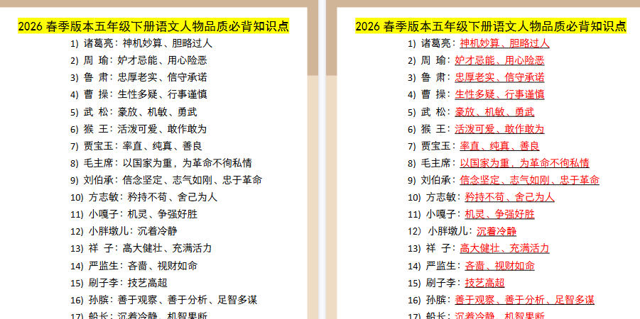 2026春新版四年级下册语文:课文说明道理知识归纳