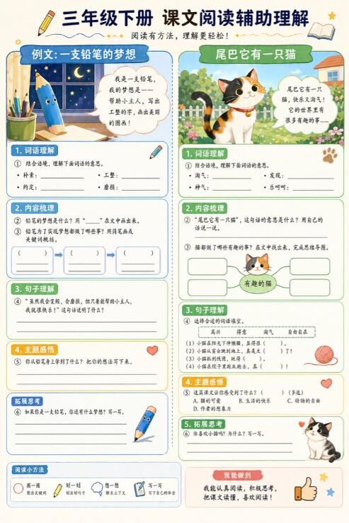 例文：一支铅笔的梦想、尾巴它有一只猫--超彩高清版本
