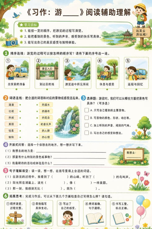 30习作：游____--超彩高清版本