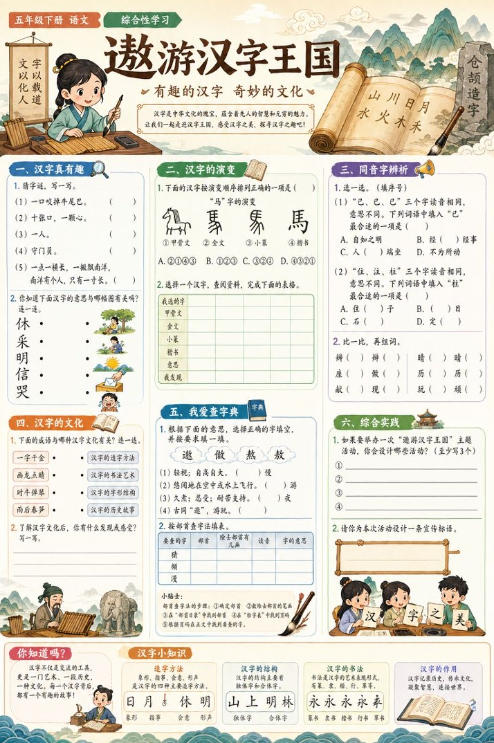 综合性学习：遨游汉字王国--超彩高清版本