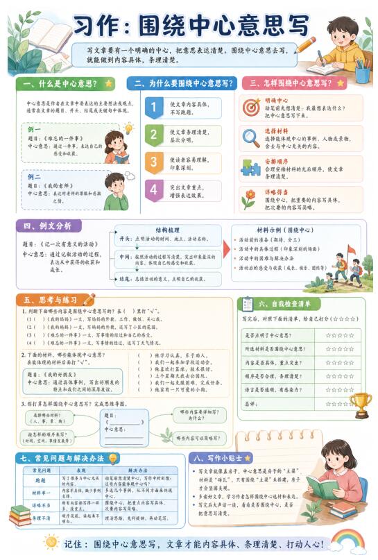 习作:围绕中心意思写--超彩高清版本