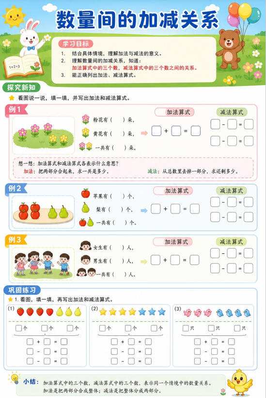 数量间的加减关系--超彩高清版本