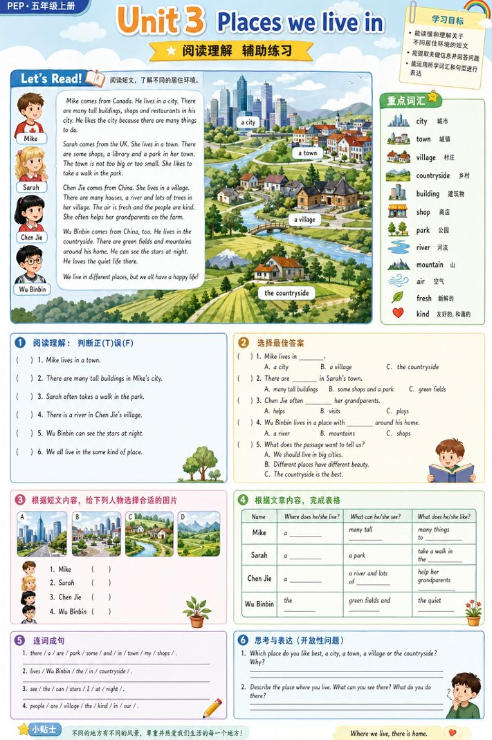 Unit 3 Places we live in--超彩高清版本