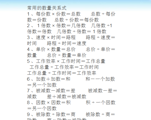 【7页新版】小升初小学数学总复习资料【高清完整版】
