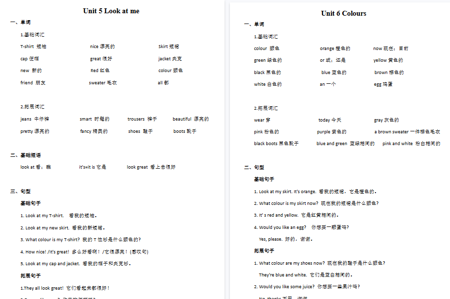 【8页高清完整版】译林版三年级上册知识点梳理