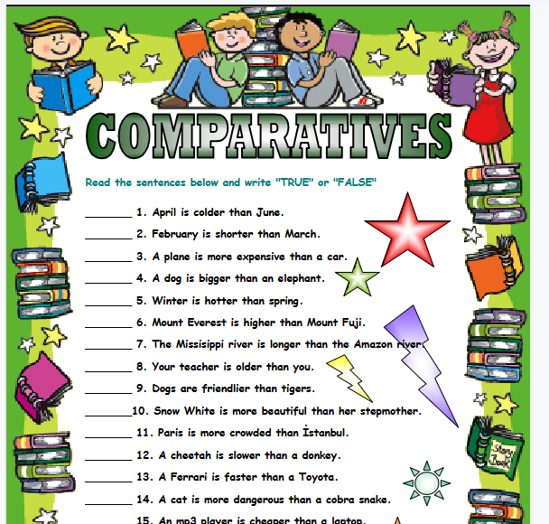 comparatives 2【完整可直接打印】语法作业纸63套