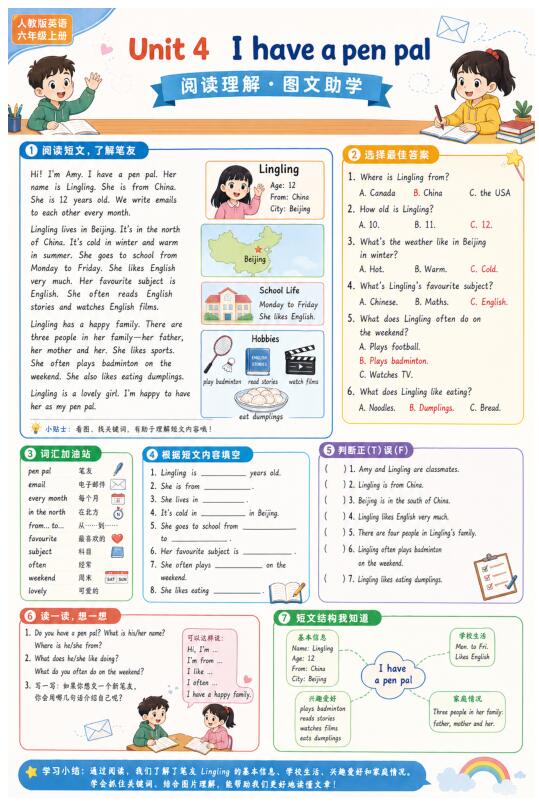 Unit 4 I have a pen pal--超彩高清版本