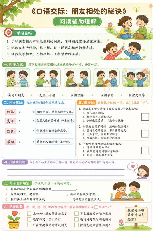 口语交际：朋友相处的秘诀--超彩高清版本