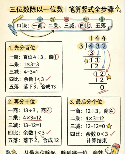 【2026春新版】三年级下册三位数除以一位数【高彩板】