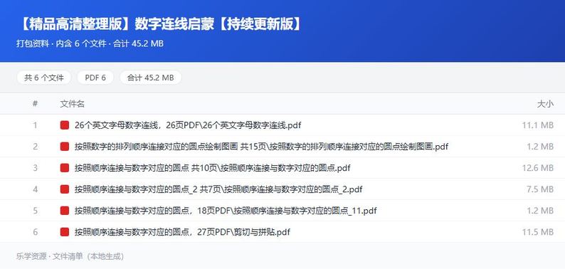 资料文件清单